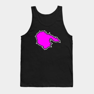 Hornby Island Silhouette in Hot Pink - Bright and Spicy Souvenir - Hornby Island Tank Top